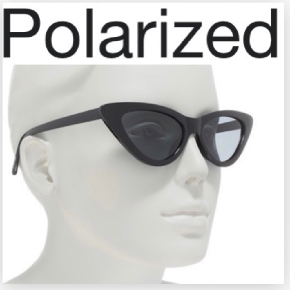 Polarized Narrow Cat Eye Sunglasses